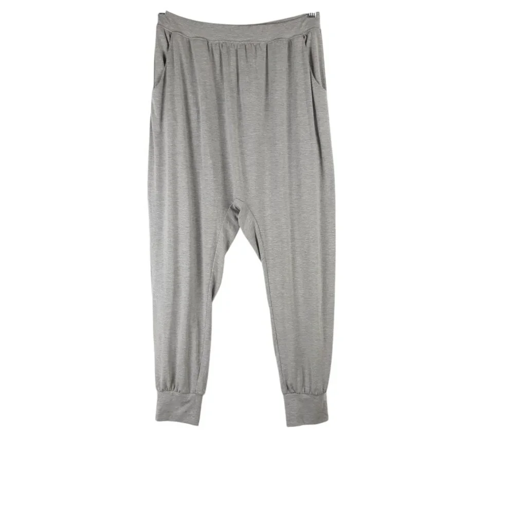 Spiritual Gangster Gray Jersey Harem Yoga Relaxed Pants Size Large - Picture 3 of 8